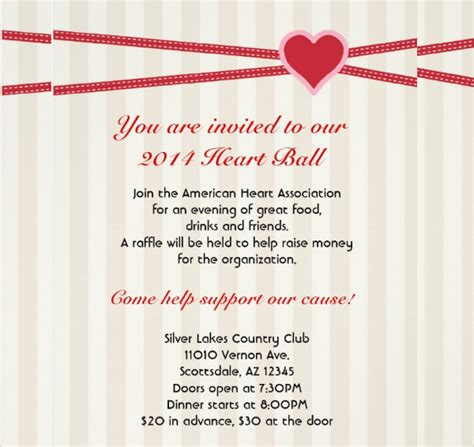 invitation to fundraising event.